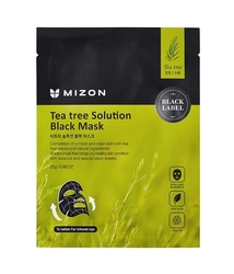 Mizon Tea Tree Black Mask zklidňující maska s Čajovníkem 25g 